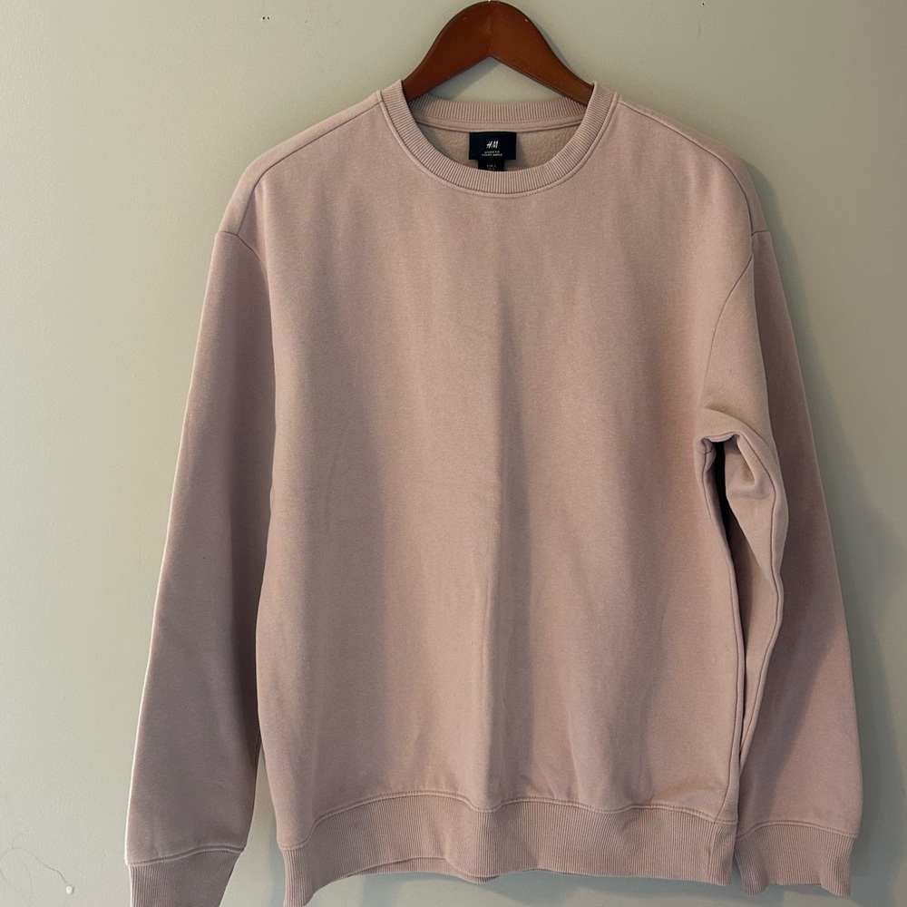 5/$20🎉 Men’s H&M Pink Crewneck Sweatshirt Soft Cotton Blend Small